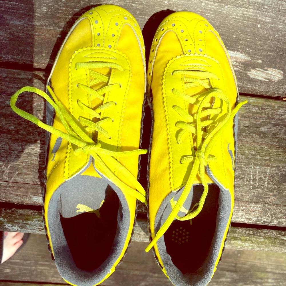 Yellow Puma Golf Shoes